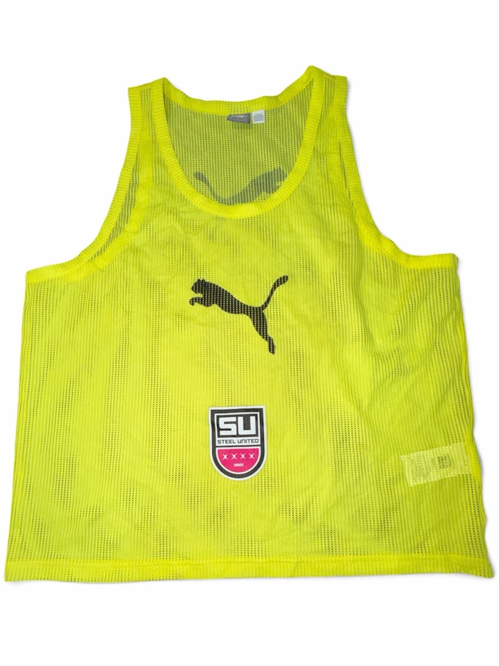 Puma, Size M, Yellow, Steel United Training Bib/Pinnie